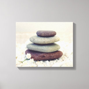 Staplade stoner Meditative Cairn Canvastryck