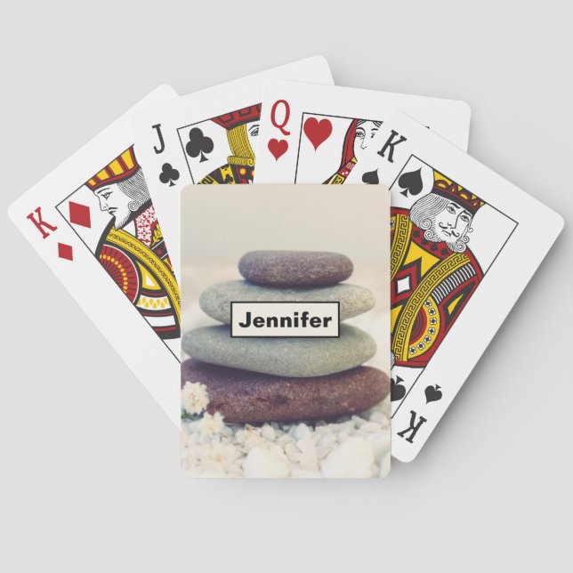 Staplade stoner Meditative Cairn Casinokort (Baksidan)