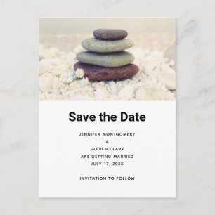 Staplade stoner Meditative Cairn Meddelande Vykort