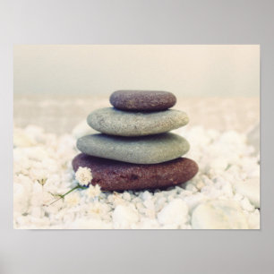 Staplade stoner Meditative Cairn Poster