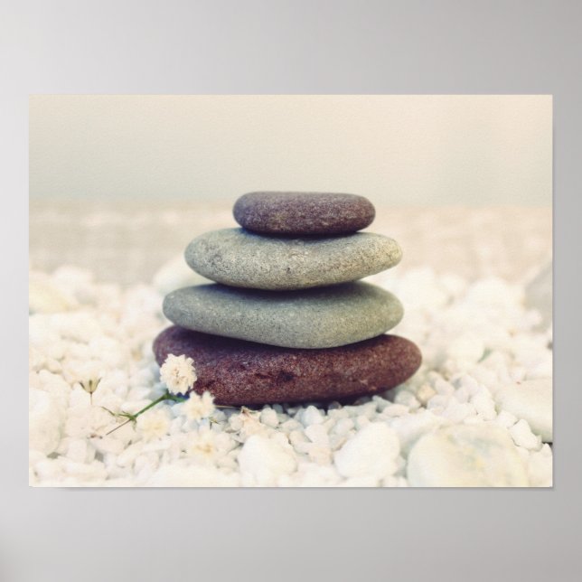 Staplade stoner Meditative Cairn Poster (Framsidan)
