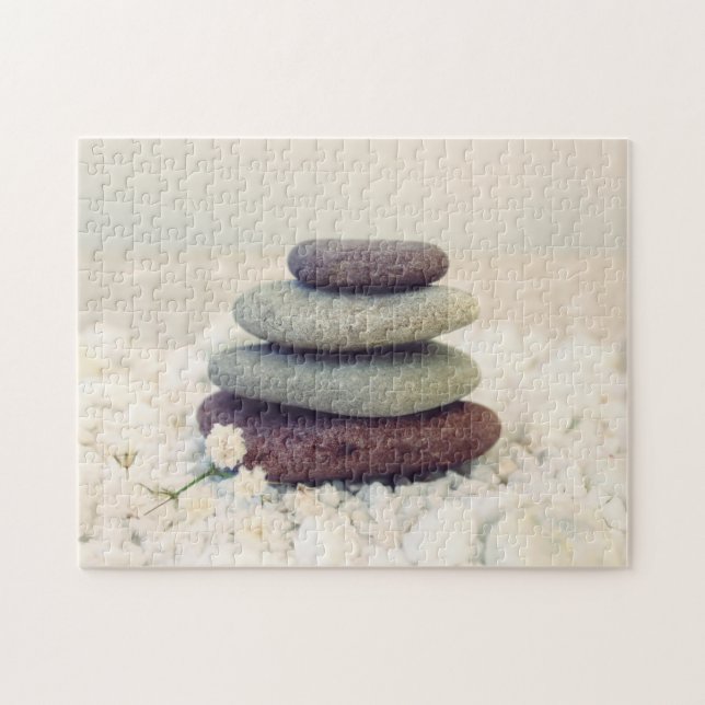 Staplade stoner Meditative Cairn Pussel (Horisontell)