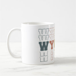 Staplade Wyoming Ordkonst Kaffemugg