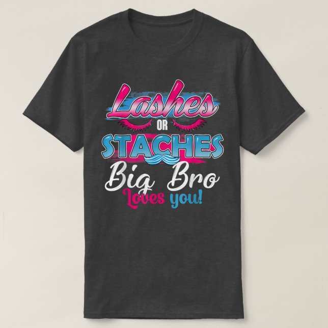 Staplar eller streck Big Bro Kärlek Du har bäst Ge T Shirt (Design framsida)