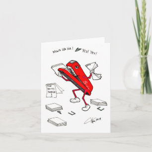 Stapler i ett Pappert lagerställefödelsedagskort Kort