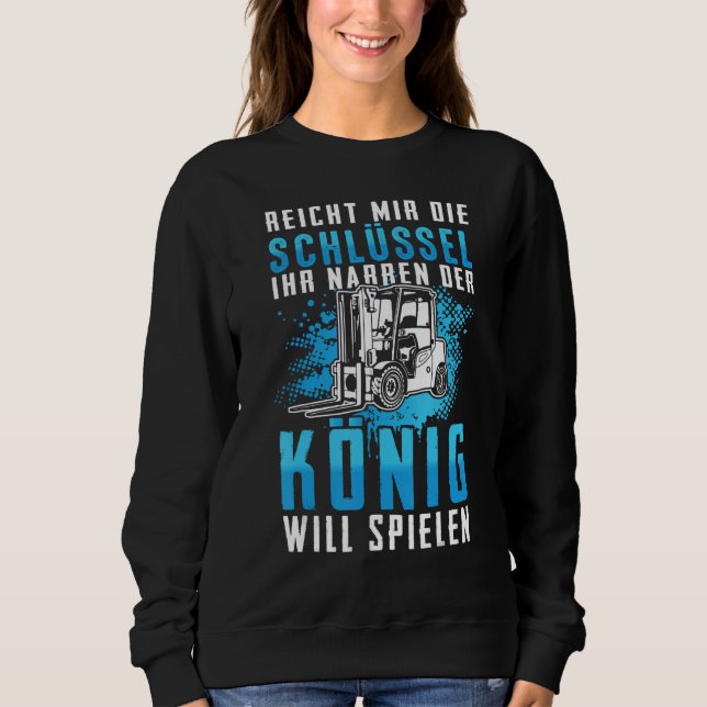 Stapler König Forklift Driver Warehouse Forklift G T Shirt (Framsida)