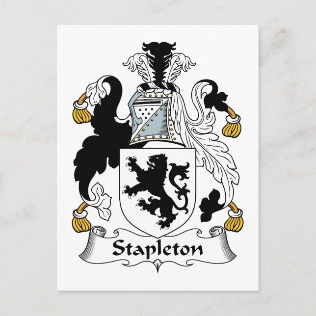 Stapleton Family Crest Vykort (Framsida)