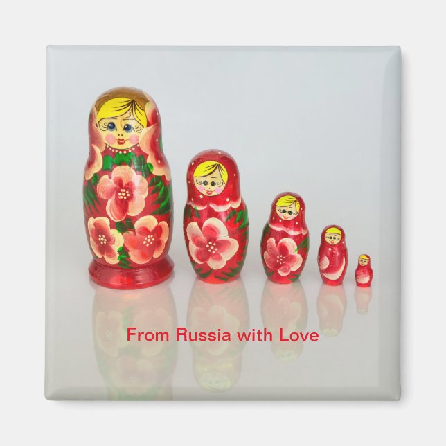 Staplingsdockor för ryska Matryoshka Magnet (Framsidan)