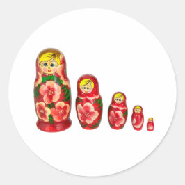 Staplingsdockor Runt Klistermärke