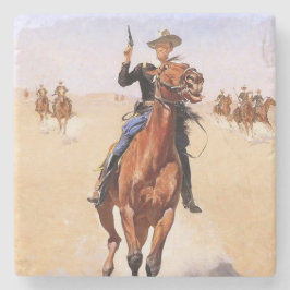 Stäppens soldat (Cowboy Häst Ryttare) Stenunderlägg