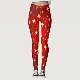 Star Adorned Ruby Red Mönster Leggings