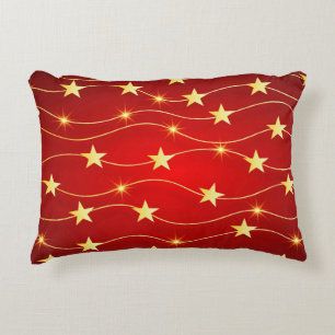 Star Adorned Ruby Red Mönster Prydnadskudde