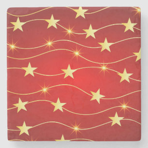 Star Adorned Ruby Red Mönster Stenunderlägg