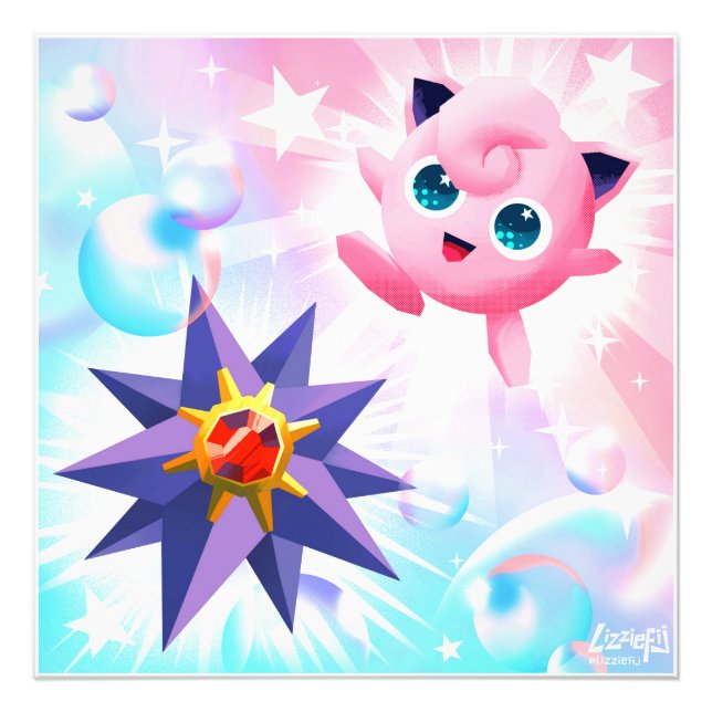 Star and bubble magic art print fototryck (Framsidan)