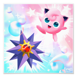 Star and bubble magic art print fototryck