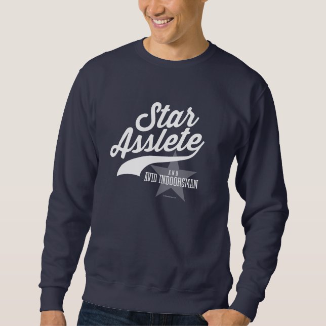 Star Asslete (Avid Indoorsman) Lång Ärmad Tröja (Framsida)