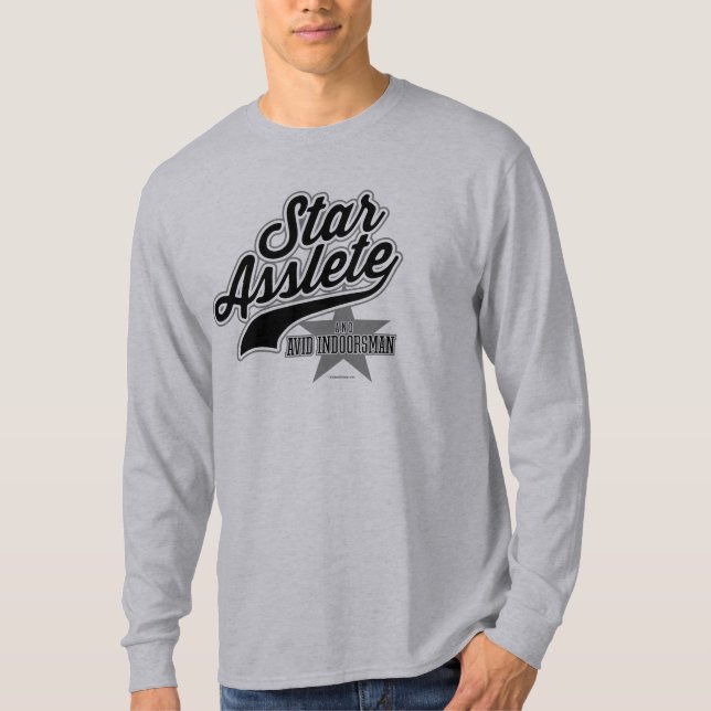 Star Asslete (Avid Indoorsman) T-Shirt (Framsida)