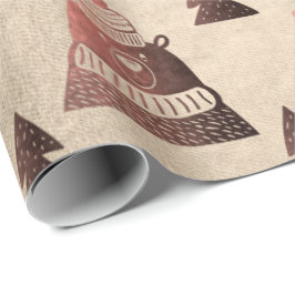 Står av koppar, ro guld, Julgran, mönster Presentpapper