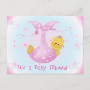 Star BabyShower Inbjudan Vykort