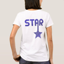 STAR Back Print T-Shirt Trend Abstrakt Lavender