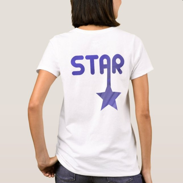 STAR Back Print T-Shirt Trend Abstrakt Lavender (Skapare uppladdad)