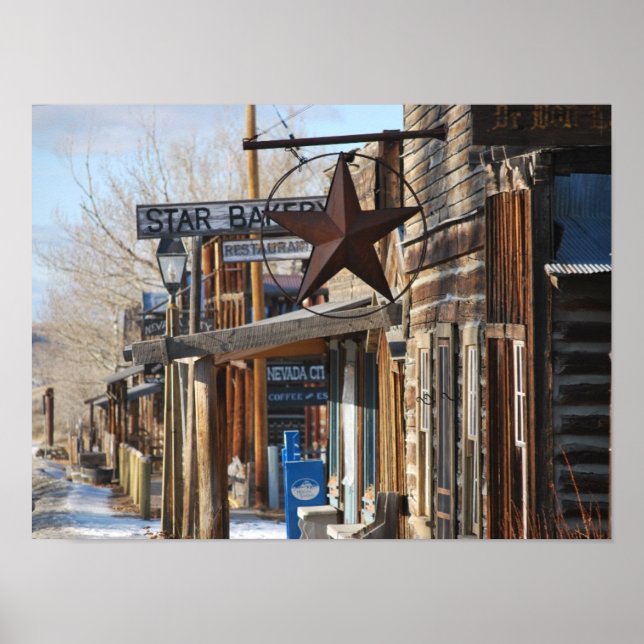 Star Bakery i Nevada City, MT Ghost Town Poster (Framsidan)