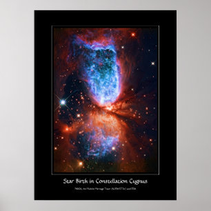 Star Birth in Constellation Cygnus, Svan Poster