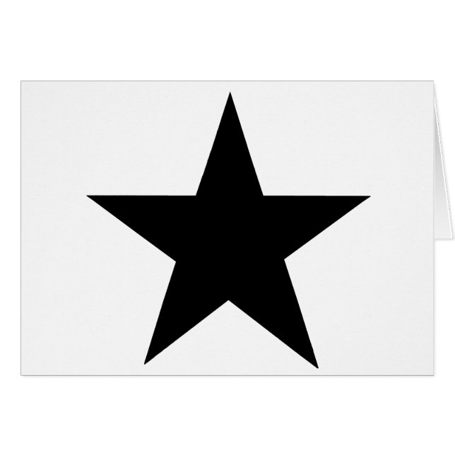 Star Black the MUSEUM Zazzle Gifts Hälsningskort (Framsidan Horizontal)
