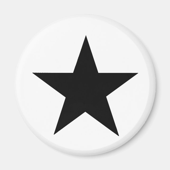 Star Black the MUSEUM Zazzle Gifts Magnet (Framsidan)