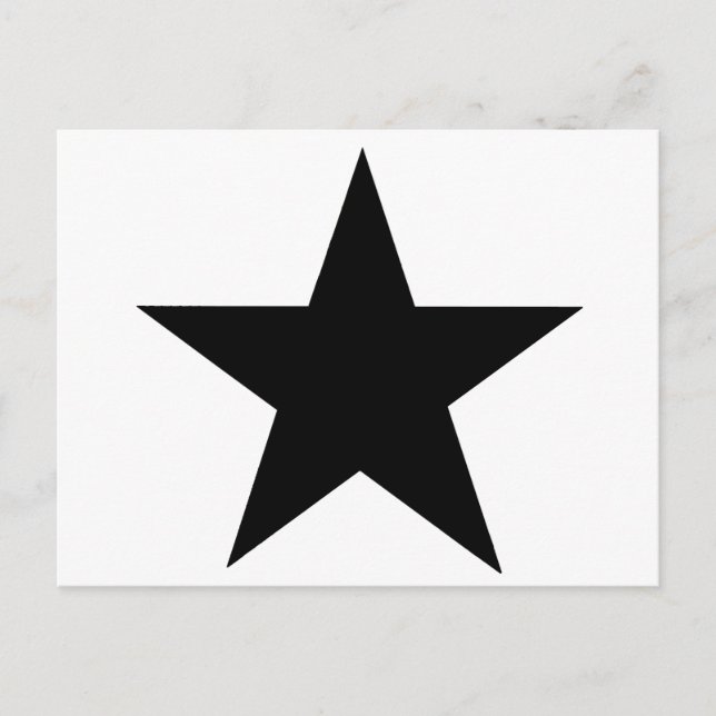 Star Black the MUSEUM Zazzle Gifts Vykort (Framsida)