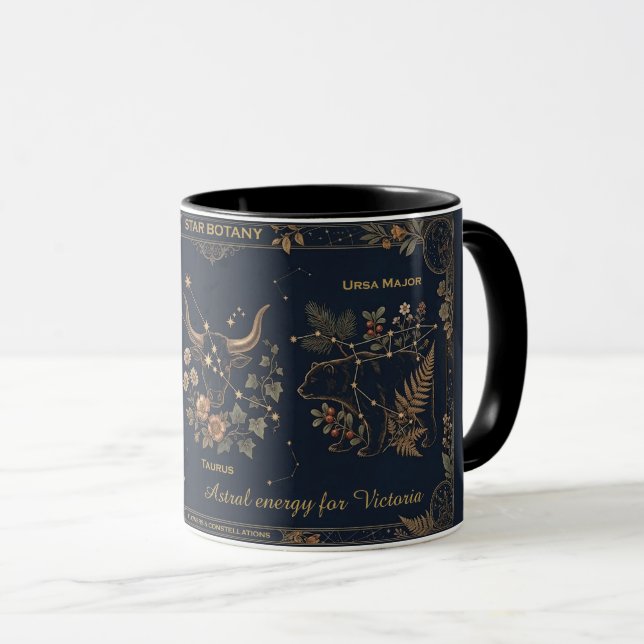 Star Botany Vintage Celestial Gold & Navy Mug Mugg (Framsida höger)