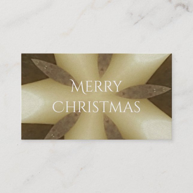 Star Brown White Rustic Design Färg Visitkort (Framsida)