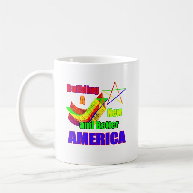 Star Byggnad2 AMERICA JGibney the MUSEUM Zazzle G Kaffemugg (Vänster)