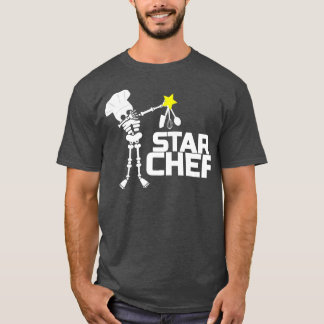Star Chef Cook Skeleton Stars Kitchen Gift  T Shirt