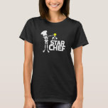 Star Chef Cook Skeleton Stars Kitchen T Shirt<br><div class="desc">Star Chef Cook Skeleton Stars Kitchen</div>