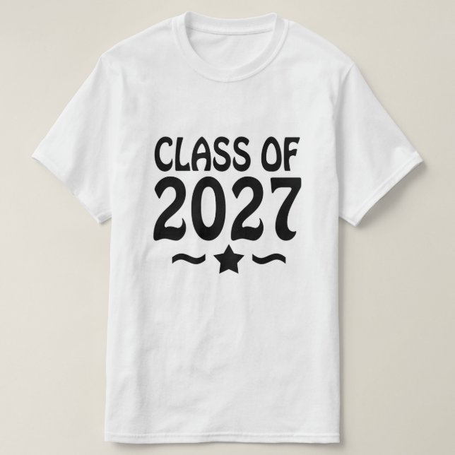 Star Class of 2027 Graduation T Shirt (Design framsida)