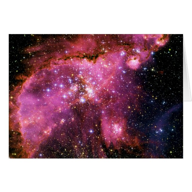 STAR CLUSTER NGC-346 (rymden) ~ Hälsningskort (Framsidan Horizontal)
