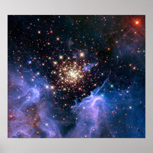 Star Cluster NGC 3603 (Hubble) Poster (Framsidan)