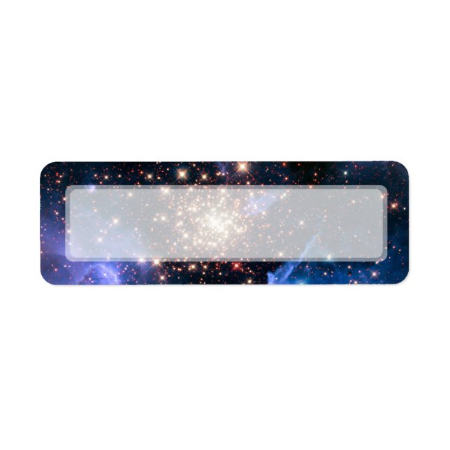 Star Cluster NGC 3603 (Hubble) Returadress Etikett (Framsidan)
