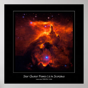 Star Cluster Pismis 24, core of NGC 6357 Poster