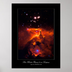 Star Cluster Pismis 24, core of NGC 6357 Poster