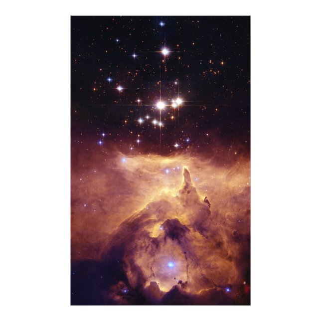 Star Cluster Pismis 24 in Emission Nebula NGC 6357 Fototryck (Framsidan)