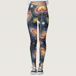 Star Clusters Mörk Space Dust Galaxy Leggings
