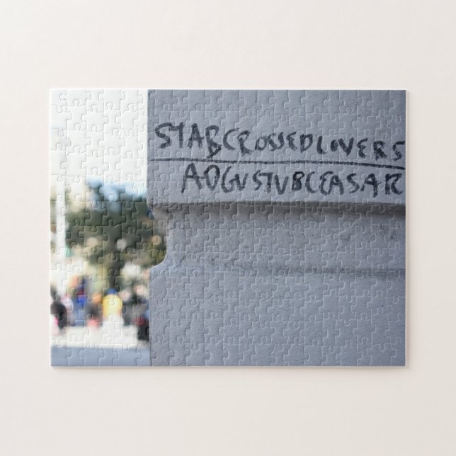 Star Crossed Älskare Shakespeare Graffiti NYC Pussel (Horisontell)