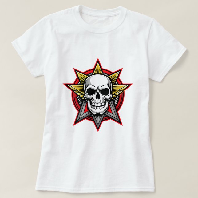 Star-Crowned Skull T Shirt (Design framsida)