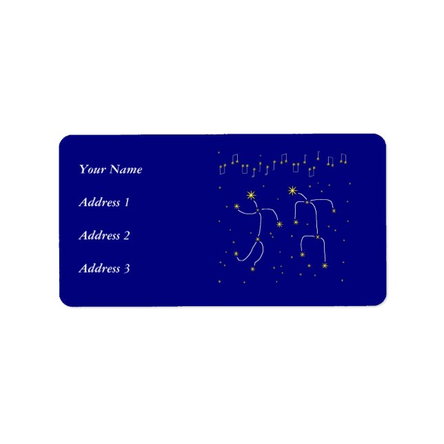 Star Dance Adressetikett (Framsidan)