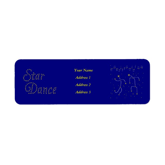 Star Dance Returadress Etikett (Framsidan)
