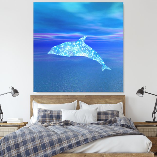 Star Dolphin Canvastryck (Insitu (sovrum))
