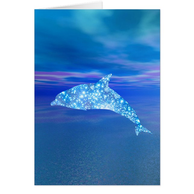 Star Dolphin Hälsningskort (Framsidan)