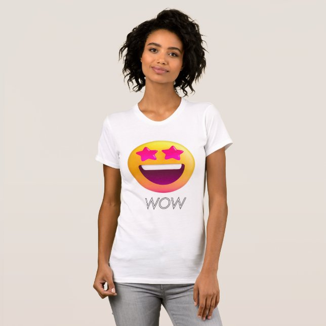 Star Emoji T-Shirt - Roligt och Trendig Design (Hel framsida)